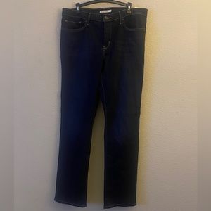 Levi’s 314 Shaping Straight Jeans. Dark Blue, size 33